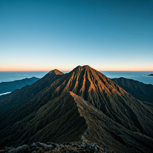 Mount Rinjani at sunrise