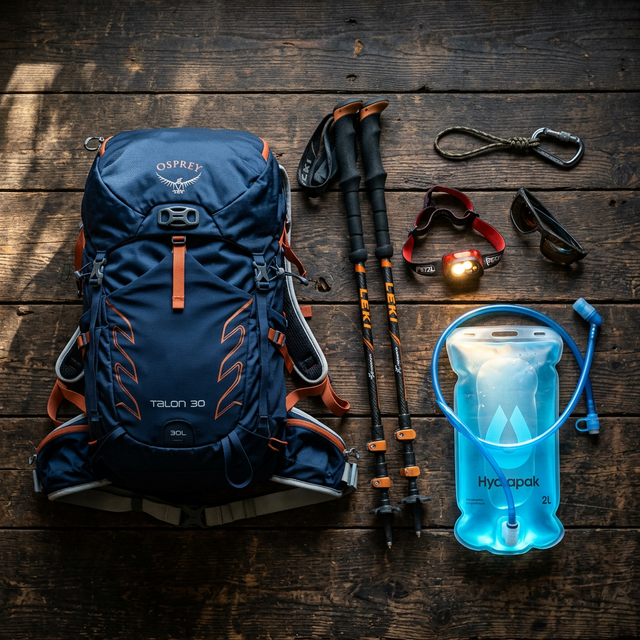Essential Gear Flat Lay